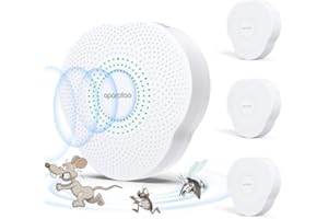 TIPTOP HOME Repelente Ultrasónico de Plagas 4 Paquetes, Repelente Ultrasónico Antiparasitario Electrónico Repelente Mosquitos Insectos Control para Interiores Anti Cucarachas, Moscas,Mosquitos,Ratones,Arañas