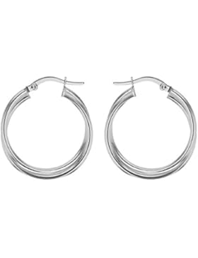 Tuscany Silver Creolen Sterling Silber 30mm Doppelt Verflochten