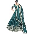 KrishuEthnics Designer Bridal Lehenga Choli Set with Embroidered Border, Traditional PartyWear Collection