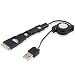 Produktbild fone-stuff 4 in 1 0,75 cm in Länge High Speed 2.0 Daten Sync & Power Charge USB auf Mini/Micro USB iPhone 30 Pin und neue Apple Lightning 8 Pin Kabel Multifunktionale Einziehbares Kabel für iPhone 5 5S/iPad mini/iTouch 5/iPad 4/iPad 3/iPhone 4/4S, Samsung Galaxy S5/S4/S3/Mini Note 1/2/3 Zoom/K, Neo, HTC One M7/M8/Mini Blackberry Z3/D30/Z10/Q10 Sony Xperia Z/Z1/Z2/Compact Nexus 4/5, Google, Motorola, lg-g1/G2/G3/Mini Pro in schwarz iOS 7 + unterstützt