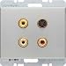 Produktbild Hager ARSYS Steckdose 3 x Cinch/S-Video Edelstahl