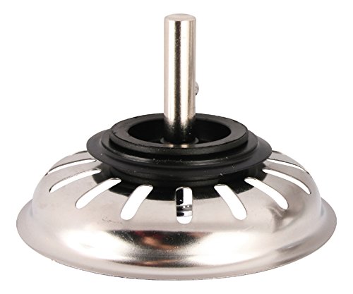 Ventiloberteil für Siebkorbventil | Siebkörbchen | Siebkorb | Handbetätigung | Führungsstange mit Kugel | Küchenspüle | Chrom | Ø 8 x 34 mm - 2