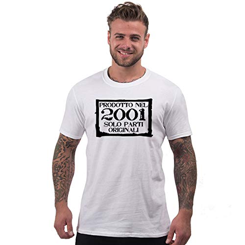 Bang Tidy Clothing T-Shirt da Uomo da 18esimo Compleanno Prodotto nel 2001 - Maglietta Idea Regalo per i 18 Anni