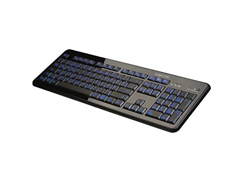 Preisvergleich Produktbild LogiLink 2-Farbig Beleuchtete Tastatur Schwarz (ID0080)