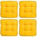 Produktbild 4er Set - Bequemes Stuhlkissen Lisa - 40x40x8 cm - Gelb - Besonders stark Gepolstertes, Weiches Sitzkissen in Weiteren Farben wählbar