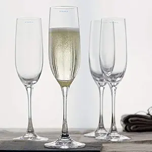 Syanka Premium Champagne Flutes Glasses Set of 6, 170 ML, Ideal for Classic Champagne, Sparkling White or Red Wine Glass, Cocktail