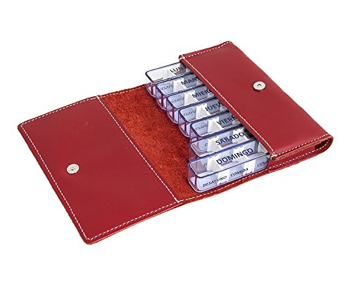 Smedical 111-E Pastillero Semanal Piel Genuina