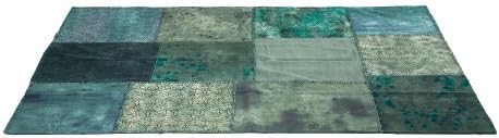 Kare design - Tapis patchwork turquoise 170x240cm
