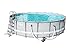 Produktbild Bestway ®Power Steel Frame Pool Set mit Filterpumpe Leiter Zubehör, 549 x 132cm, Grau