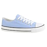 sneaker hellblau herren  Stiefelparadies Damen Schuhe Sneakers Sportschuhe Freizeit Stoffschuhe Gr. 36-41 156910 Hellblau Weiss Agueda 39 Flandell