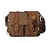 Produktbild MojiDecor Vintage Umhängetasche Retro Schultertasche Messenger Tasche Aktentasche Reisetasche Handtaschen für Damen Herren aus Canvas und Leder (Dunkel Kaffe)