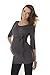 Purpless Maternity Lovely 2in1 Maternity And Nursing 3/4 Sleeved Wrap Top 7035 Variety Of Colours (UK 16, Graphite)