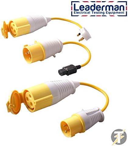 PAT Test Adaptor Set - 110volt 32amp Plug, Socket and Power Lead Adaptors LDM-110-A1