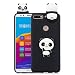 Produktbild Huawei Honor 7C/Huawei Y7 Prime 2018 Hülle, Huawei Honor 7C/Huawei Y7 Prime 2018 3D Karikatur Handyhülle, Carols Panda Dünnes Weich Silikon Cartoon-Case Cover Stoßfeste Anti-Rutsch Schutzhülle, Backcover Handy-Tasche Bumper Phone Etui für Huawei Honor 7C/Huawei Y7 Prime 2018 - Schwarz