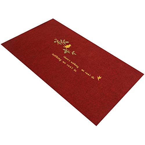 Preisvergleich Produktbild GHGMM Teppich Fußmatten, Haushalt Rutschfest Wasseraufnahme dauerhaft Türmatte, Passend für Wohnzimmer Küche Schlafzimmer Badezimmer, anpassbar,red,100 * 140cm