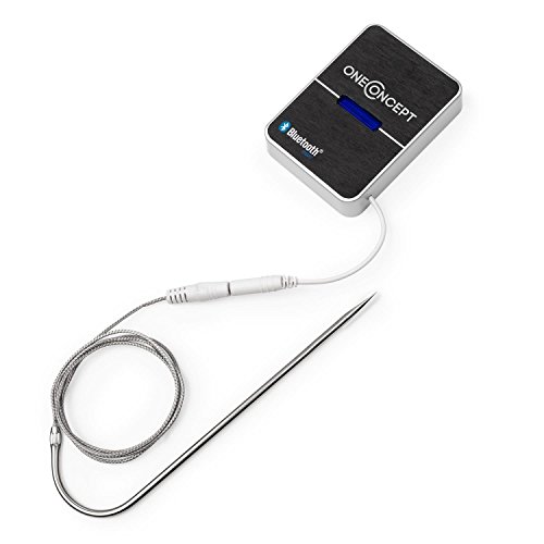 oneConcept Meatmaster Bratenthermometer Fleisch-Thermometer zum Kochen Braten und Grillen (Funk-Bluetooth-Verbindung, Temperaturüberwachung per App, geeignet für Android Smartphone-Handys) schwarz - 6