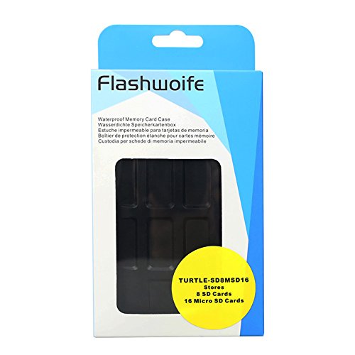 Flashwoife – patentierte Aufnahme – Turtle-SD8MSD16 wasserdichte Speicherkarten Schutzbox für 8 Stück SDHC und 16 Stück MicroSD Cards Case in schwarz - 9