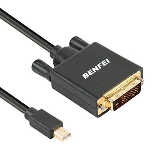 benfei Mini DisplayPort (Thunderbolt) zu DVI Adapter | Mini DP DVI 6 Füße Kabel für MacBook, iMac (lg51) und Laptop