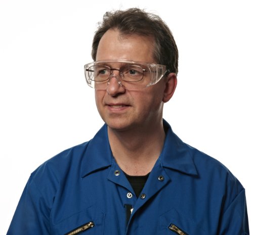 3M VisitorC Schutzbrille für Brillenträger, leichte Elektrowerkzeugarbeiten, Schutz gegen Splitter, 99.9% UV-Schutz, klare Polycarbonatscheiben - 3