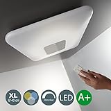 Lámpara de techo/bombilla LED/lámpara de techo/bombilla/ – Lámpara LED de techo/LED Foco/focos y LED Focos/Plafón LED/salón lámpara/rectangular/blanco/mando a distancia