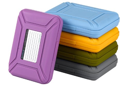 5 X ORICO PHX-35 Plastik Schutzhüllen für 8.9 cm 3,5 Zoll Festplatten Festplattengehäuse HDD Festplatten-Gehäuse / Enclosure Festplatte Schutztasche (Grau+Lila+Gelb+Blau+Grün) - 9