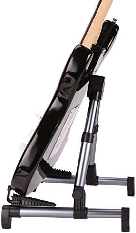 Zepthus® Adjustable A-Frame Guitar Support Foldable Combined Aluminum Alloy Stable Musical Instrument Stand for Acoustic/Electric/Classical Guitars and Violin, Ukulele, Bass, Banjo, Mandolin Lightweight Portable Holder for On Stage (Sliver)
