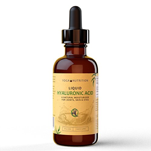 Yoga Nutrition, Acido Ialuronico Liquido, Sublinguale - Insapore in Acqua Pura - Niente Altro Aggiunto, Può Aiutare a Promuovere il Rinnovamento Cellulare e a Levigare le rughe e Rughe Premature