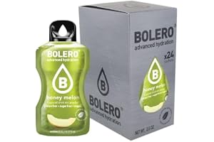 Bolero HONEY MELON 24x3g | Dryckespulver utan socker, sötat med stevia + vitamin C