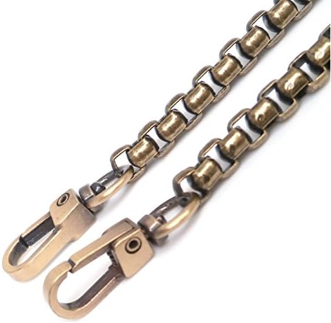 DIY Top Grade 7mm Width Bronze Box Metal Iron Chains Handbag Chains Handbag Accessories Purse Handles Clutch Straps Shoulder Straps Replacement 35.4 Inches
