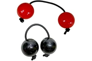 CAASFOOY 2 paires de Kashaka Instrument, Kashaka Shaker Instrument Africain Aslatuas Rhythmic Ball Classique Percussions Manuelles pour Enfants Adultes Débutants Parties Leçons Musicales(Rouge, Black)