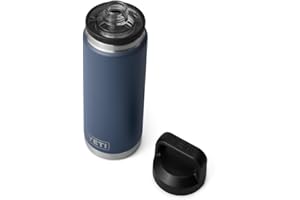 YETI Rambler Bottle Chug, Vacuum Insulated Stainless Steel Bottle with Chug Cap, Navy, 26 oz (760 ml)