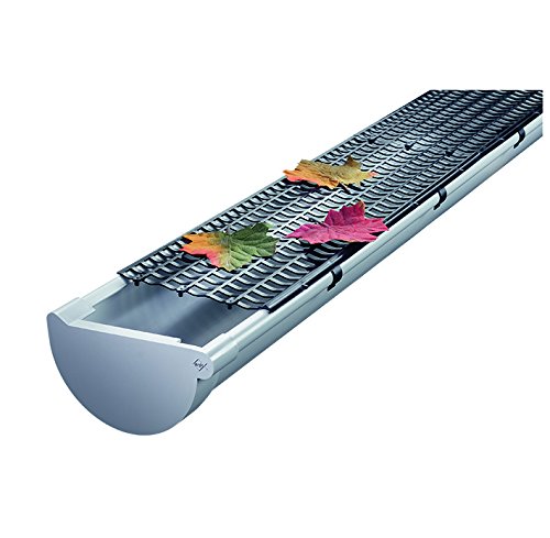 DACHRINNENSCHUTZ / LAUBFANGSTREIFEN „PRO“ 1 Meter Elemente | Farbe: grau - 2