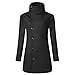Produktbild Herren Windjacke Lange Btruely Männer Oberbekleidung Winter Graben Knöpfe Mantel Herbst Männer Parka Slim Warm Herren Mantel Lange (XL, Schwarz)