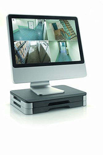 1PLUS Premium Druckerständer Monitor Ständer mit 2 Schubladen für A4 Dokumente bis 20kg - 2