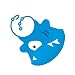 SODIAL(R) Bibs soft silicone bibs with crumb catcher Blue Shark