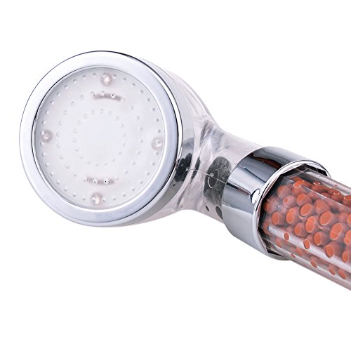 7 Farbe LED-Lichter Farben ändern Duschkopf, Badezimmer Duschkopf mit Luft Turbo Hochdruck-Spa-Duschkopf Negative Ionische Filter Spray Sprinkler Handdusche Kopf - 8