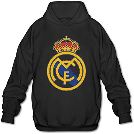 Man's Popular Fashion Hoodies Sweatshirts Real Madrid Logo - Black -