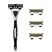 SHAVE-LAB - FIRE - Manual Razor with 4x Razor Blades (P.6 - 6 blades - for men, black)
