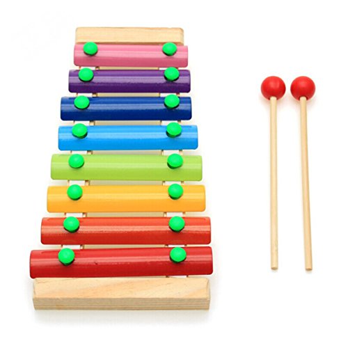 PIXNOR Glockenspiel Xylophon mit Holzschlägel Baby Musikspielzeug - Multicolor
