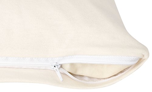 MOON Line-green 2er Pack Kissenbezug Kissenhülle Jersey 160g/m² 100% Baumwolle (50×50, natur) - 4