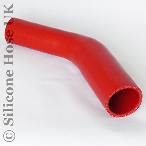 45 degree Reinforced Silicone Reducer Hose Elbow for Turbo or Coolant ID: 63mm > 51mm - Red