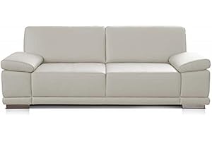 CAVADORE De 2,5 plazas Corianne 191 x 80 x 99 cm/Piel sintética Bison – Pure White