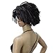 Sexy Punk Rocker Messy Black Wig Fancy Dress Cosplay Costume Full head Wig