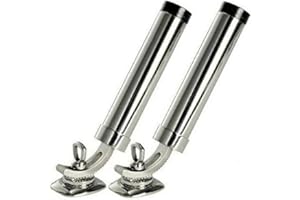 PIMAR marine equipment coppia di portacanne orientabili inox aisi 316 viti a scomparsa barca pesca