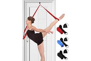 MANCO LUELLA Door Leg Stretcher Band - Get More Flexible With The Door Flexibility Trainer To Improve Leg Stretching - Perfect Home Equipment For Ballet, Dance And Gymnastic Exercise taekwondo & MMA (Red)