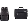 Gear Vintage2 Anti Theft Faux Leather 28 Ltrs Brown Laptop Backpack (LBPVG2LTH0201) Black Toiletry Bag (ACCTLTPCH0112)