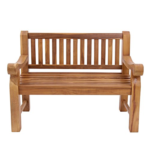 Trueshopping Kingsbridge Gartenbank aus massivem Teakholz - 4