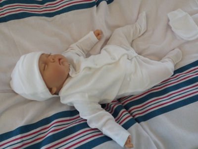 Q. NEWBORN BOS BOY Childs 1st Realistic Reborn Newborn Weighted Doll Fake Toy Baby Girls Childs Birthday Christmas Gift UK Seller made by Saxon Reborns