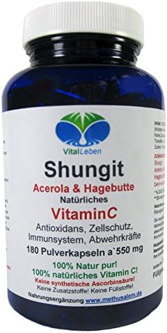 Shungit, Acerola &amp; Rose Hip Powder, 180 Capsule A 550mg, #25351