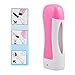 Denshine Personal Professional Depilatory Roll On Wax Heater Hot Cartridge Epilator Hair Removal Warmer Grainer UK Plug Salon and Home Use (Pink and White)